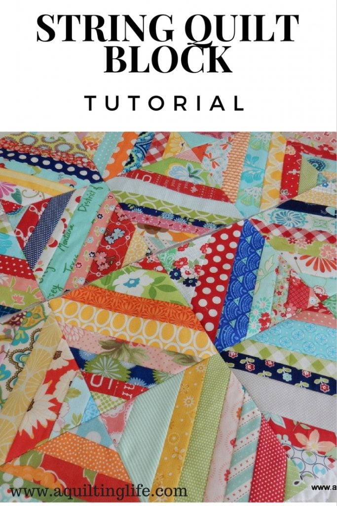 String Quilt Block Tutorial featured by top US quilting blog, A Quilting Life: image of sewn blocks