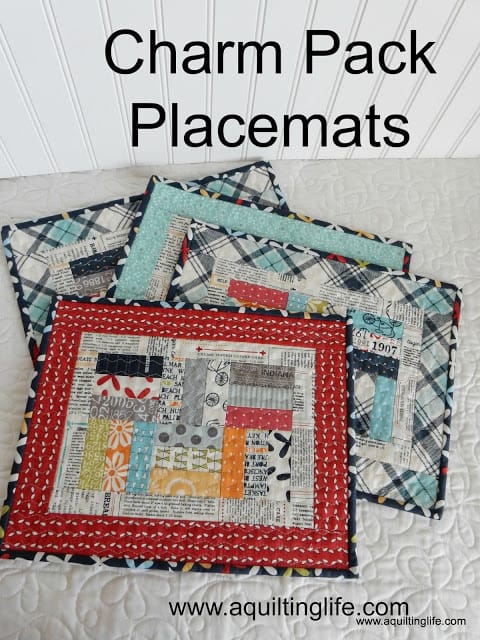 Free Quilting tutorials featured by top US Quilting blog, A Quilting Life: Quilting placemats tutorial