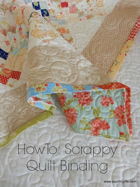 Free Quilting tutorials featured by top US Quilting blog, A Quilting Life: Scrappy Quilt Binding