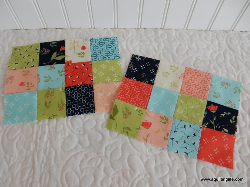 Patchwork Bag Tutorial featured by top US quilting blog, A Quilting Life: image of bag front and back patchwork